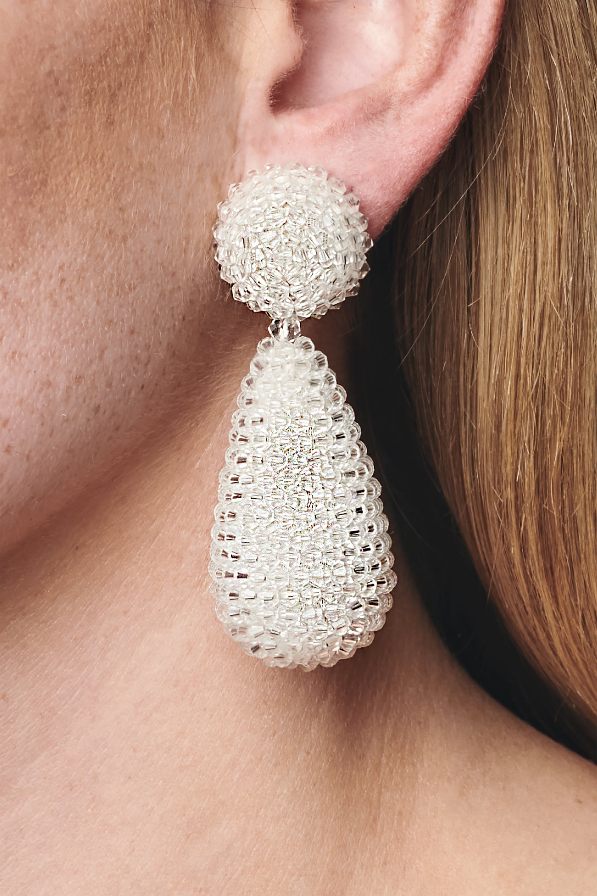 Ava Silver Night Crystal Statement Earrings - Anne Koplik Designs